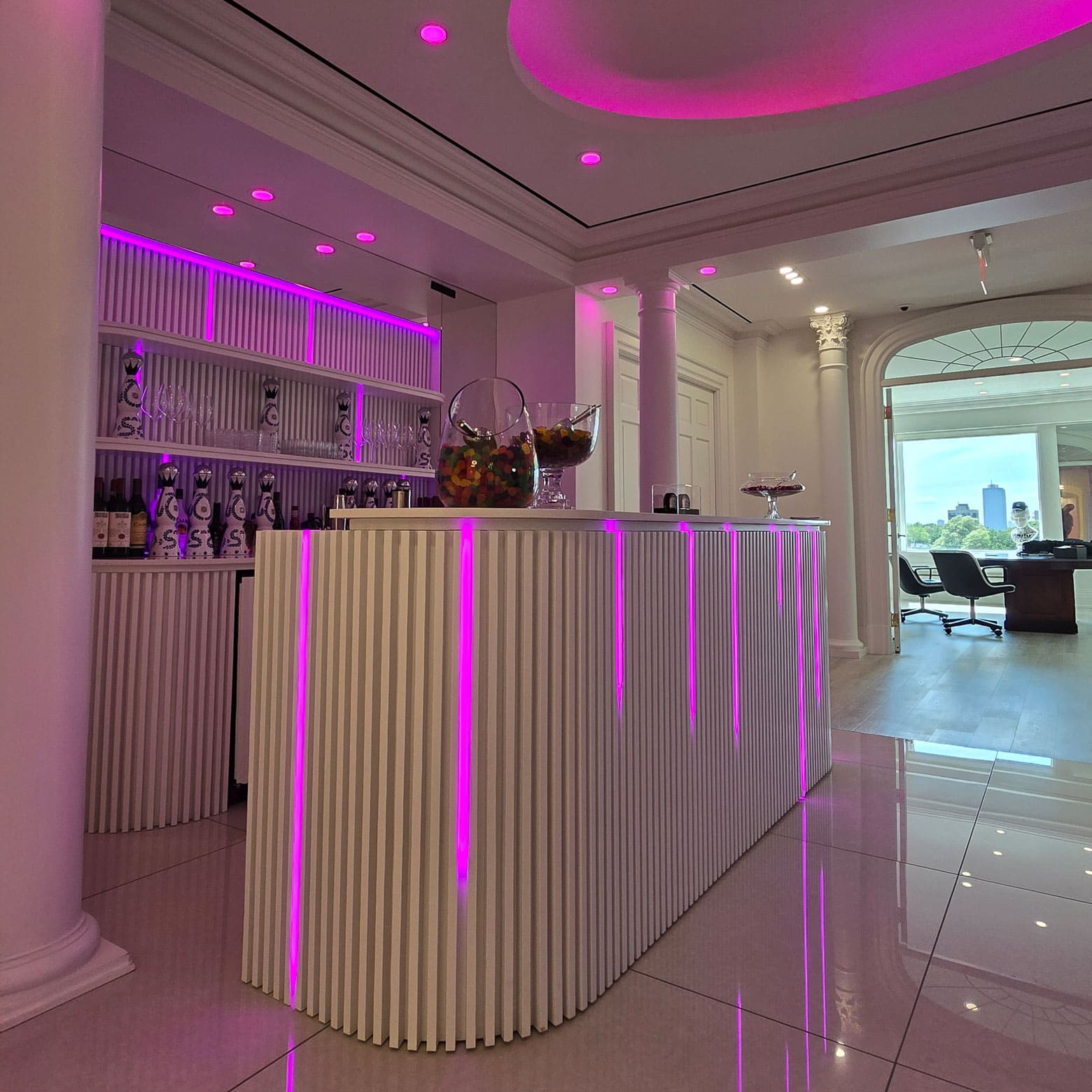 bar unit with purple lights 2