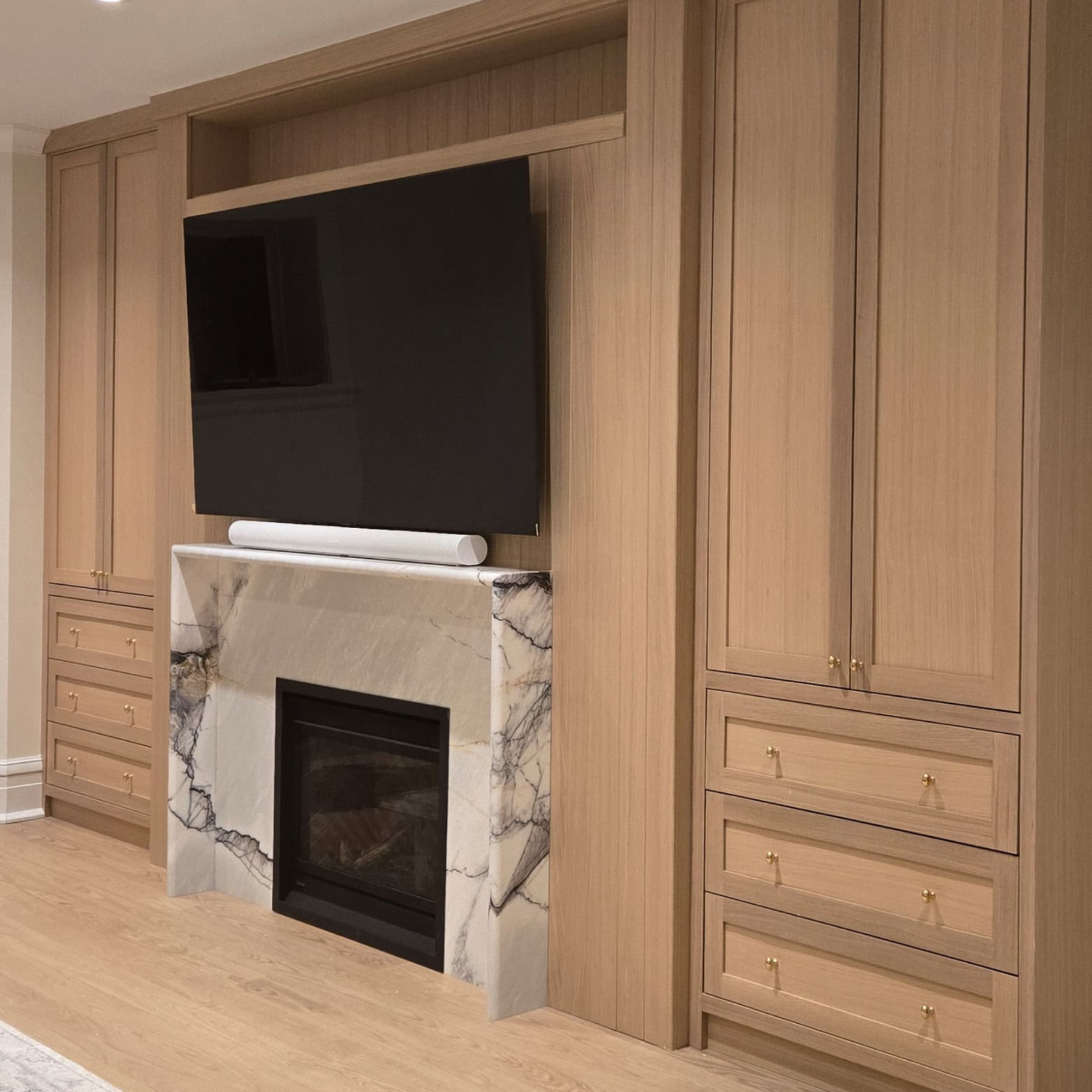 High end wood entertainment unit in Toronto